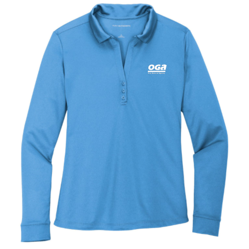 OGA - Port Authority Ladies Silk Touch Performance Long Sleeve Polo - v2