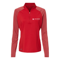 Krivonen - Women's Stripe Block Quarter-Zip Pullover