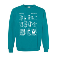 FerrisCoffee - Pigment-Dyed Crewneck Sweatshirt - Brewing Since Crewneck Sweatshirt