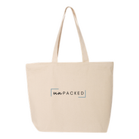UnpackedCare - 24.5L Canvas Zippered Tote - EMB