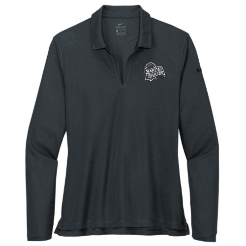 Nebraska State Fair - Nike Ladies Dri-FIT Micro Pique 2.0 Long Sleeve Polo v1