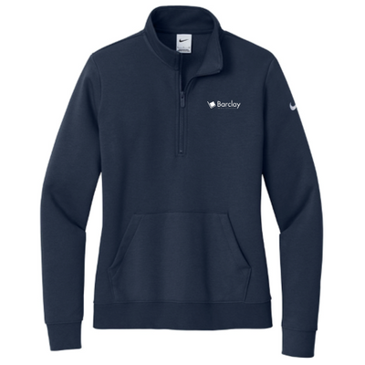 Barclay Nike - Ladies Club Fleece Sleeve Swoosh 1/2-Zip
