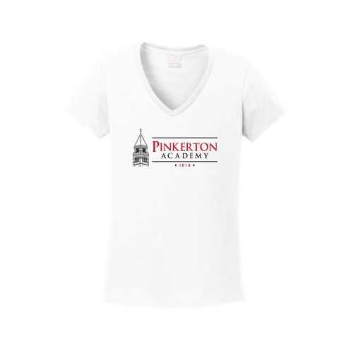 PinkertonAcademy - Gildan Ladies Heavy Cotton 100% Cotton V-Neck T-Shirt