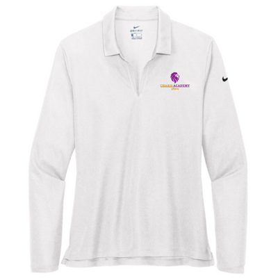 Charis Academy - Nike - Ladies Dri-FIT Long Sleeve Polo - v1