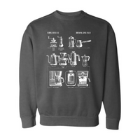 FerrisCoffee - Pigment-Dyed Crewneck Sweatshirt - Brewing Since Crewneck Sweatshirt