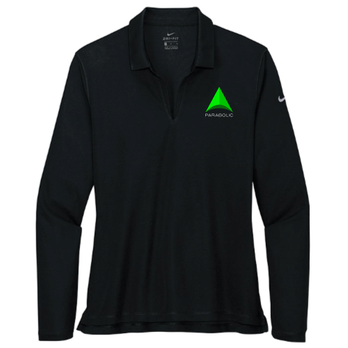 Parabolic - Black - Nike - Ladies Dri-FIT Long Sleeve Polo