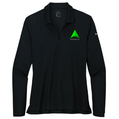 Parabolic - Black - Nike - Ladies Dri-FIT Long Sleeve Polo