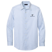 White/ Newport Blue Grid Check