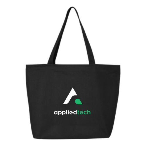 AppliedTech - 24.5L Canvas Zippered Tote Black