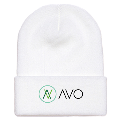 AvoInc - Adult Cuffed Knit Beanie v1 White