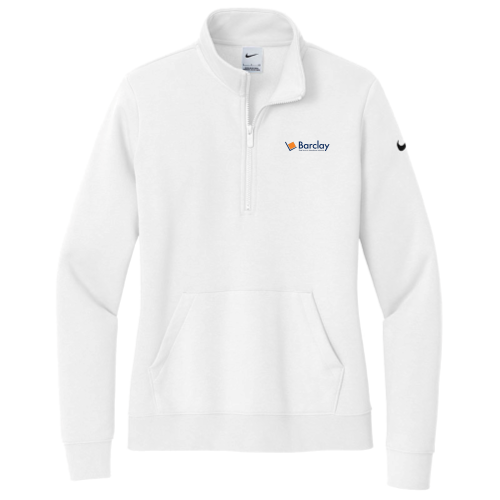 Barclay Nike - Ladies Club Fleece Sleeve Swoosh 1/2-Zip