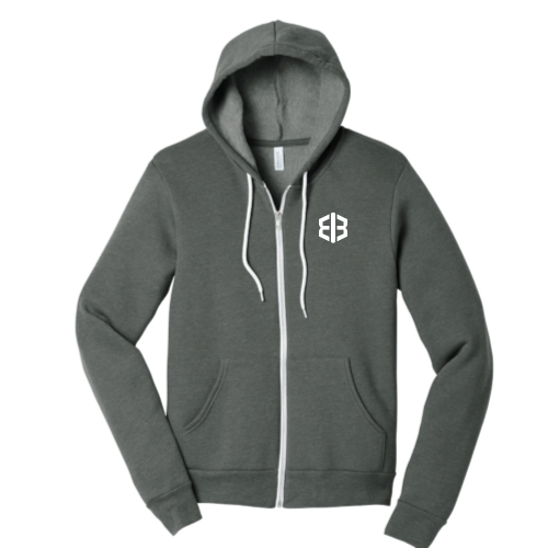 EntreBrand - Unisex Sponge Fleece Full-Zip Hooded Sweatshirt