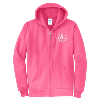 BeverlyHillsWomensGolfClub - Unisex Port and Company Full Zip Hooded Sweatshirt