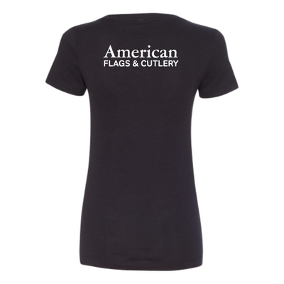 American Flags and Cutlery - Next Level Women's Ideal V-Neck T-Shirt