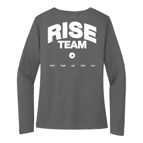 RiseChurchTX - Ladies Performance Long Sleeve V Neck T Shirt