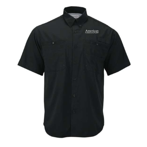 American Flags and Cutlery - Paragon Men's Hatteras Performance Short Sleeve Fishing Shirt v1