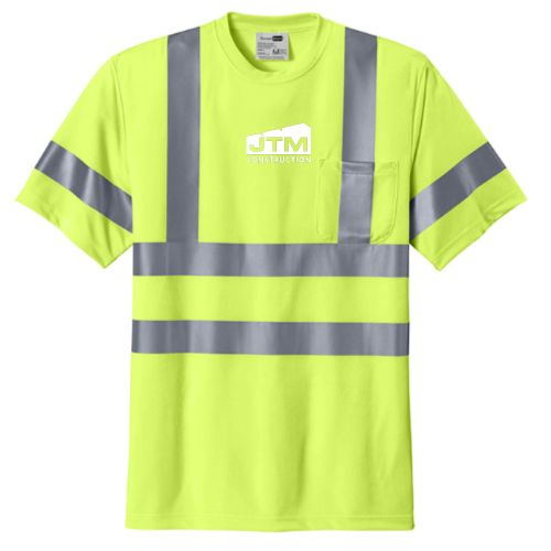 JTM Construction - CornerStone ANSI 107 Class 3 Short Sleeve Snag-Resistant Reflective T-Shirt