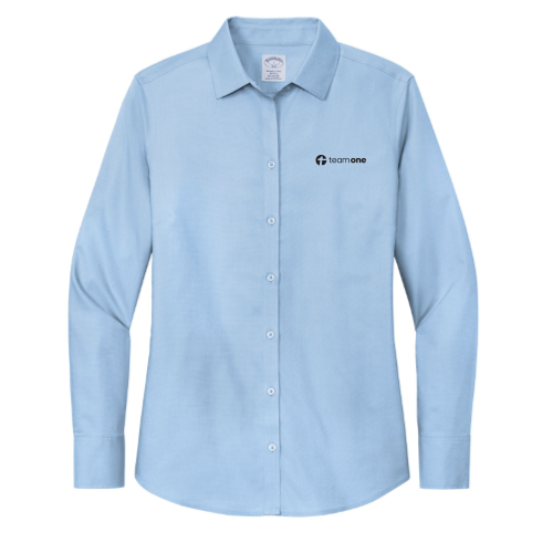 TeamOne - Brooks Brothers Women's Wrinkle-Free Stretch Nailhead Shirt v3