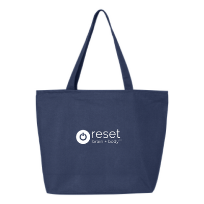 ResetBrainandBody - 24.5L Canvas Zippered Tote v1