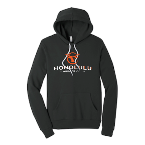 HonoluluBurger - Unisex Sponge Fleece Hoodie - Black / Grey