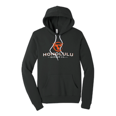 HonoluluBurger - Unisex Sponge Fleece Hoodie - Black / Grey