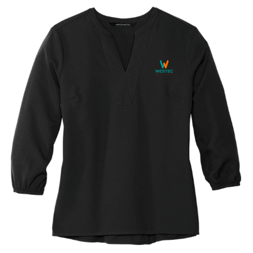 WPC - MERCER+METTLE Women's Stretch Crepe 3/4-Sleeve Blouse MM2011