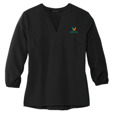 WPC - MERCER+METTLE Women's Stretch Crepe 3/4-Sleeve Blouse MM2011