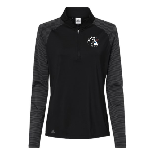 ShotGunLawEnforcementMC - Women's Stripe Block Quarter-Zip Pullover V1 "Lady Gun"
