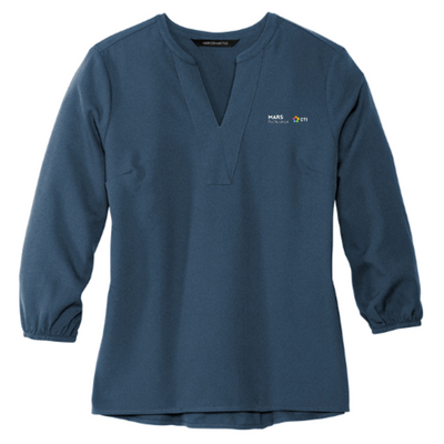 MarsPetNutrition - MERCER+METTLE Women's Stretch Crepe 3/4-Sleeve Blouse MM2011