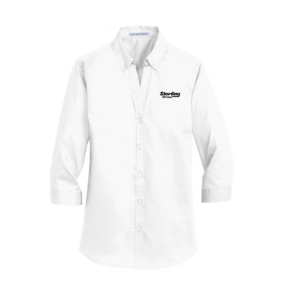 Sterling Optical - Port Authority Ladies 3/4-Sleeve SuperPro Twill Shirt - v2