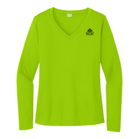 ValleyJanitorial - Sport Tek Ladies Long Sleeve V Neck Competitor Tee
