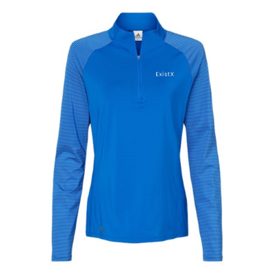 ExistX - Women's Stripe Block Quarter-Zip Pullover