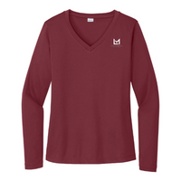 Ledesma & Meyer Construction - Sport Tech Ladies Long Sleeve V-neck Competitor Tee