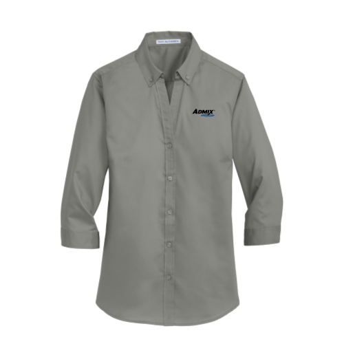 Admix Port Authority Ladies 3/4-Sleeve SuperPro Twill Shirt