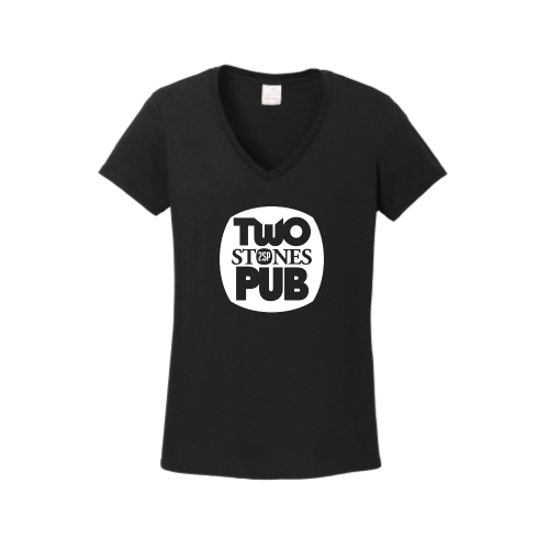 TwoStonesPubStore - Gildan Ladies Heavy Cotton 100% Cotton V-Neck T-Shirt v2