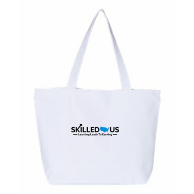 SkilledUS - 24.5L Canvas Zippered Tote v2