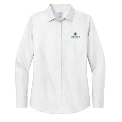 SDVisions - Brooks Brothers Women's Wrinkle-Free Stretch Nailhead Shirt "Therapy Center"