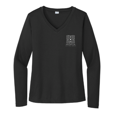 PremierEyeCareGroup - Sport-Tek Ladies Long Sleeve V Neck Competitor Tee v1