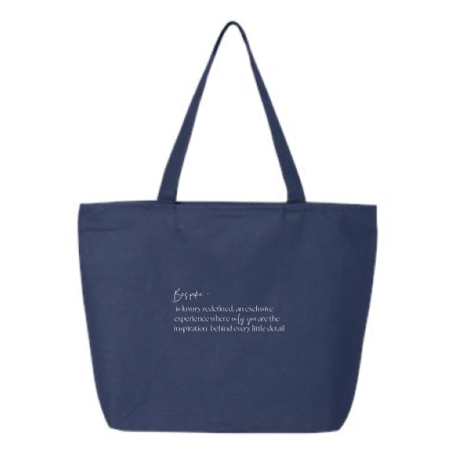 BespokeBeautyLoft - 24.5L Canvas Zippered Tote