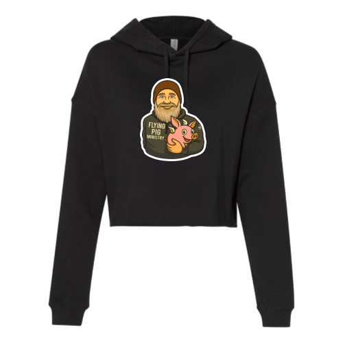 Flying Pig Ministry - Independent Trading  Women's Crop Hoodie