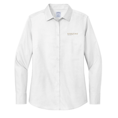 TRG - Brooks Brothers - Women's Wrinkle-Free Stretch Nailhead Shirt - White