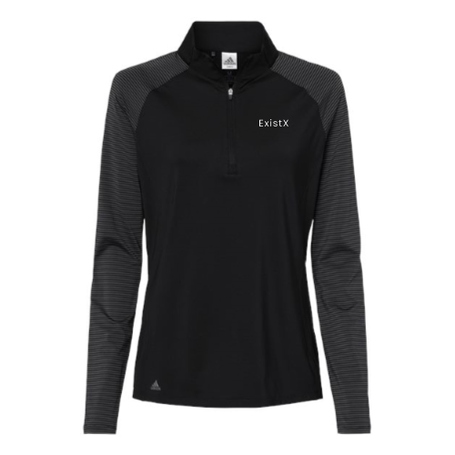 ExistX - Women's Stripe Block Quarter-Zip Pullover