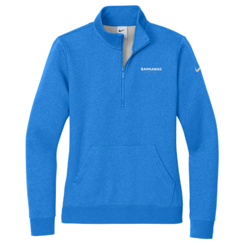 BarnabasCapital - Nike Ladies Club Fleece Sleeve Swoosh 1/2-Zip