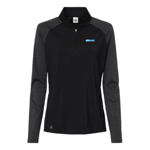 MEGlobalCorp - Women's Stripe Block Quarter-Zip Pullover