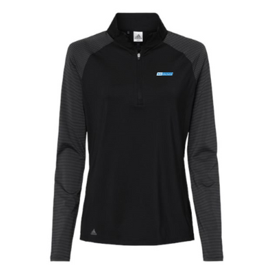 MEGlobalCorp - Women's Stripe Block Quarter-Zip Pullover