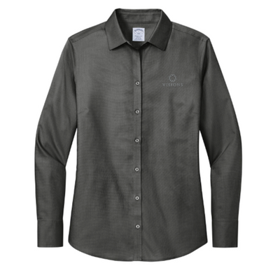 SDVisions - Brooks Brothers Women's Wrinkle-Free Stretch Nailhead Shirt "Eye Care"