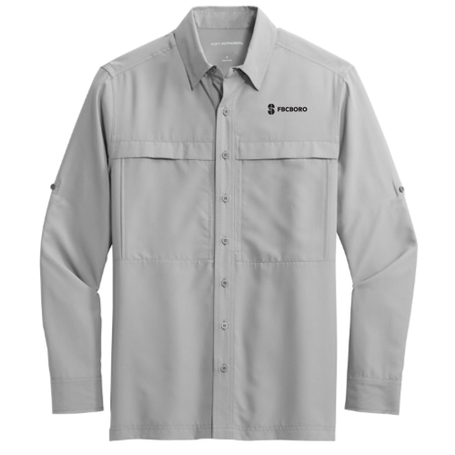 FBCS - Port Authority Long Sleeve UV Daybreak Shirt W960 Grey