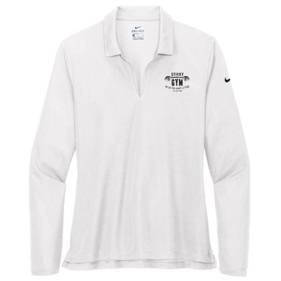 StickyGym Nike Ladies Dri-FIT Micro Pique 2.0 Long Sleeve Polo
