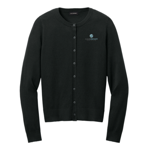 OceanElement - Port Authority Women’s Easy Care Crewneck Cardigan Sweater