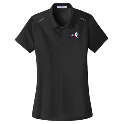 GVCBMWCCA - Port Authority Women's Pinpoint Mesh Zip Polo v1